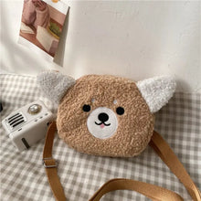Load image into Gallery viewer, Japanese Style Kawaii Cartoon Plush Shoulder Bag - Brown
