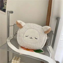 Load image into Gallery viewer, Japanese Style Kawaii Cartoon Plush Shoulder Bag - White
