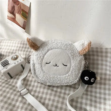 Load image into Gallery viewer, Japanese Style Kawaii Cartoon Plush Shoulder Bag - White