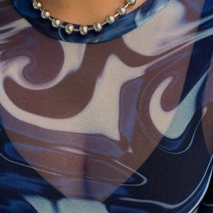 Jenny Mesh Y2k Crop Top