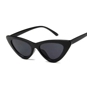 Keep Lurking Cat-Eye Designer Sunglasses - Black Gray
