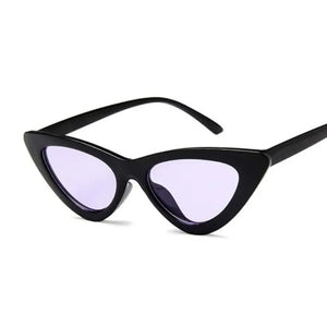 Keep Lurking Cat-Eye Designer Sunglasses - Black Purple