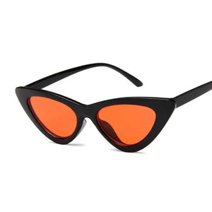 Keep Lurking Cat-Eye Designer Sunglasses - Black Red