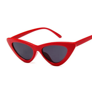 Keep Lurking Cat-Eye Designer Sunglasses - Red Gray