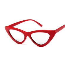 Load image into Gallery viewer, Keep Lurking Cat-Eye Designer Sunglasses - Red Silver