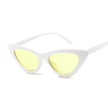 Load image into Gallery viewer, Keep Lurking Cat-Eye Designer Sunglasses - White Yellow