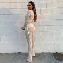 Load image into Gallery viewer, Knitted Skinny Baddie Drawstring Top &amp; Pants Set