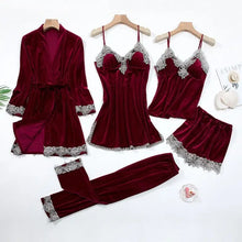Load image into Gallery viewer, Lace Kimono Pajama Set