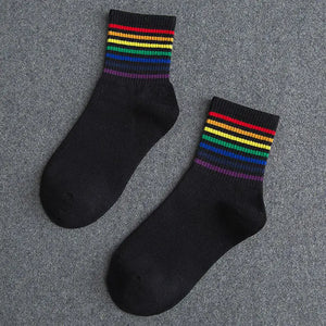 LGBT Pride Aesthetic Socks - black 01 socks 193 / One Size