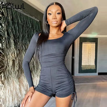 Load image into Gallery viewer, Long Sleeve Backless Bodycon Bandage Romper