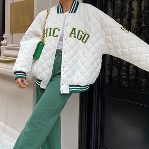 Long Sleeve Button Baggy Baseball Uniform Y2K Streetwear