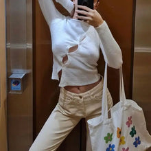 Load image into Gallery viewer, Long Sleeve Knitted Hollow Out Top
