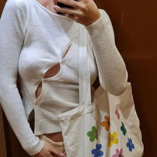 Load image into Gallery viewer, Long Sleeve Knitted Hollow Out Top