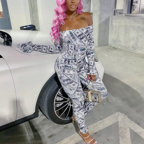 Long Sleeve Tops and Aesthetic Streetwear Pants Set