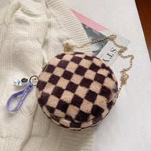 Load image into Gallery viewer, Luxury Faux Fur Small Round Bag - Auburn