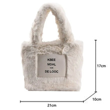 Load image into Gallery viewer, Luxury Letter Faux Fur Plush Chain Shoulder Bag