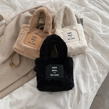 Load image into Gallery viewer, Luxury Letter Faux Fur Plush Chain Shoulder Bag