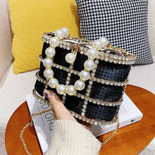Load image into Gallery viewer, Luxury Pearl Diamond Crossbody Bag