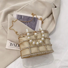 Load image into Gallery viewer, Luxury Pearl Diamond Crossbody Bag - Gold