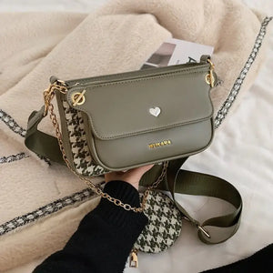 Luxury PU Leather Crossbody bag - green