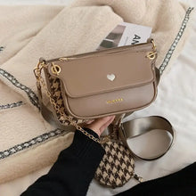Load image into Gallery viewer, Luxury PU Leather Crossbody bag - Khaki