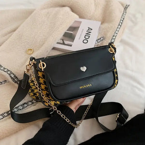 Luxury PU Leather Crossbody bag - Yellow