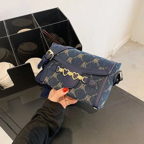 Luxury PU Leather Flap Shoulder Crossbody Handbag