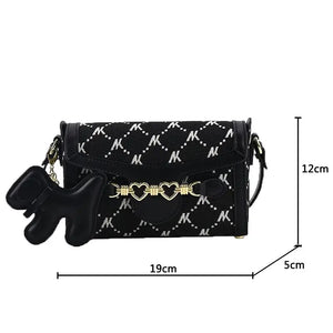 Luxury PU Leather Flap Shoulder Crossbody Handbag