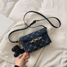 Load image into Gallery viewer, Luxury PU Leather Flap Shoulder Crossbody Handbag - Blue