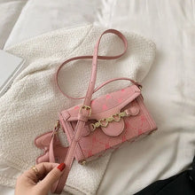 Load image into Gallery viewer, Luxury PU Leather Flap Shoulder Crossbody Handbag - Pink