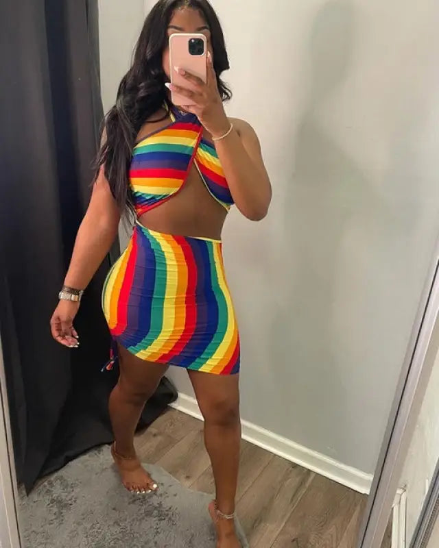 Mayra Cut Out Mini Dress - B / M