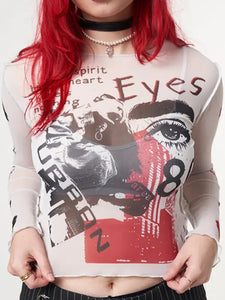 Mesh Gothic Aesthetic Top