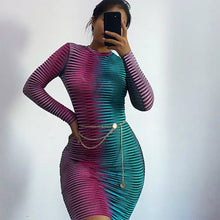 Load image into Gallery viewer, Mesh Long-Sleeved Elegant Slim-Fit Transparent Dress