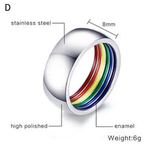 Load image into Gallery viewer, Multicolor Unisex Pride Ring - 10 / D
