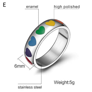 Multicolor Unisex Pride Ring - 12 / E
