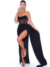 Load image into Gallery viewer, Off-the-shoulder Velvet Vintage Evening Dress