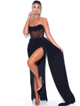 Load image into Gallery viewer, Off-the-shoulder Velvet Vintage Evening Dress - M / Black