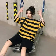 Load image into Gallery viewer, Oversize Striped O-Neck Japan Tee - 3 / XXL