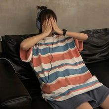 Load image into Gallery viewer, Oversize Striped O-Neck Japan Tee - 7 / S