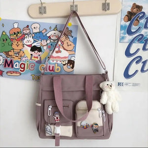 Oxford Waterproof Cute Large-capacity Crossbody Bag - Bear