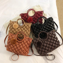 Load image into Gallery viewer, Padded Quilted Luxury PU Leather Crossbody Bag