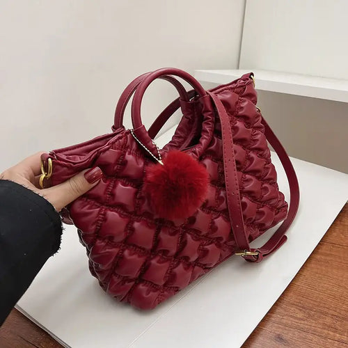 Padded Quilted Luxury PU Leather Crossbody Bag