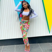 Load image into Gallery viewer, Paisley Swirls Print Y2K Leggings