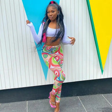 Load image into Gallery viewer, Paisley Swirls Print Y2K Leggings