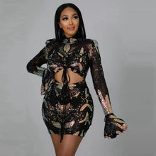 Load image into Gallery viewer, Party Club Night Cut Out Elegant Glitter Dress - black / L