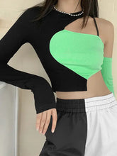 Load image into Gallery viewer, Patchwork E-girl Punk Rocker Top