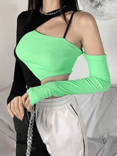Load image into Gallery viewer, Patchwork E-girl Punk Rocker Top