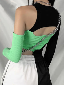 Patchwork E-girl Punk Rocker Top