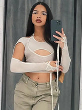 Load image into Gallery viewer, Patchwork Halter 2pc Crop Top
