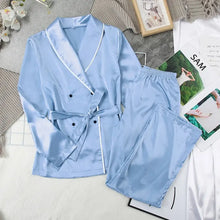 Load image into Gallery viewer, Patchwork Long Sleeve Loose 2 Piece Pajama Set